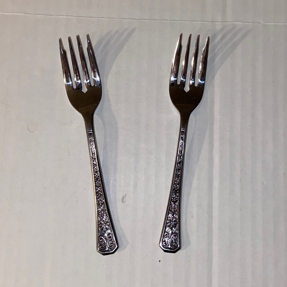 Interpur Two Stainless Steel Salad Forks